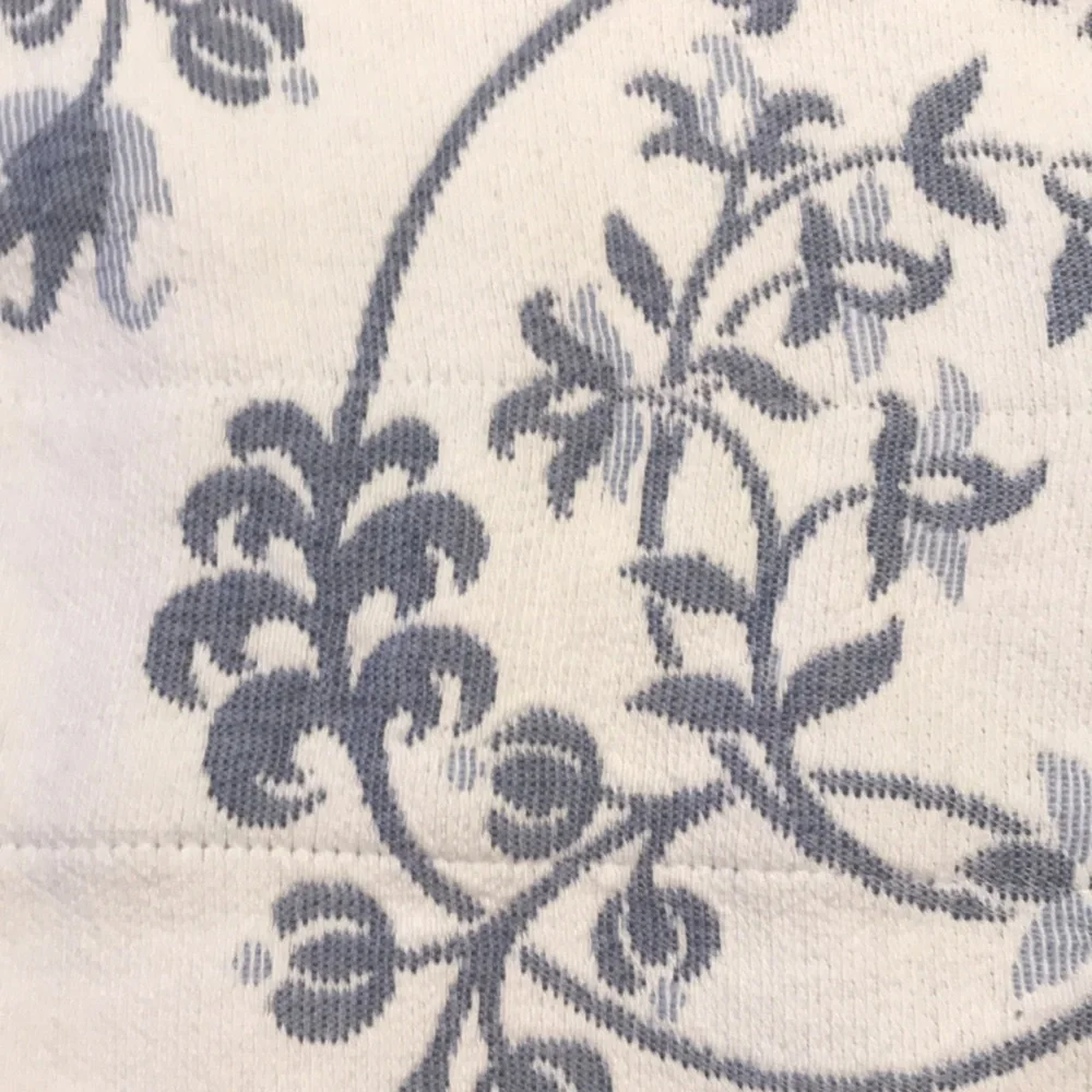 Valance/Curtain Bundle of 4 Blue and White Floral Scroll Valances/Toppers